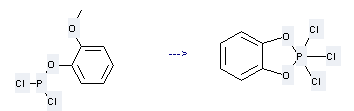 1,3,2-Benzodioxaphosphole,2,2,2-trichloro- can be prepared by dichloro-(2-methoxy-phenoxy)-phosphine at the temperature of -15 °C